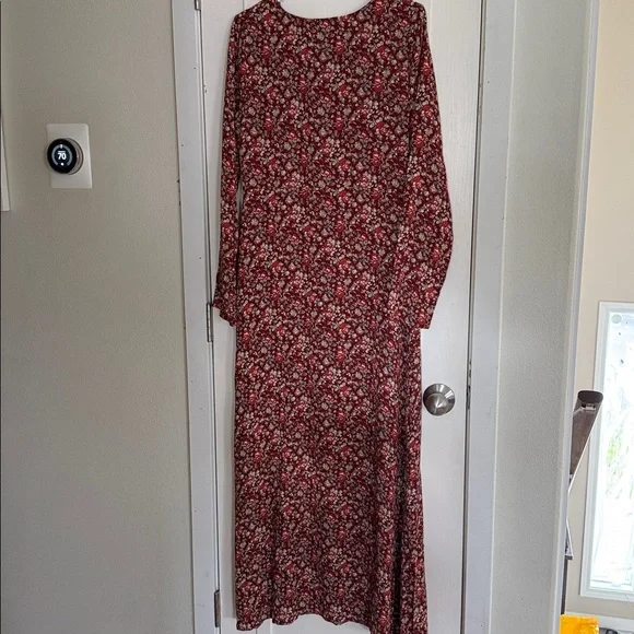 Treasure & Bond Red Floral Long Sleeve Dress medium, nwt - Picture 10 of 12